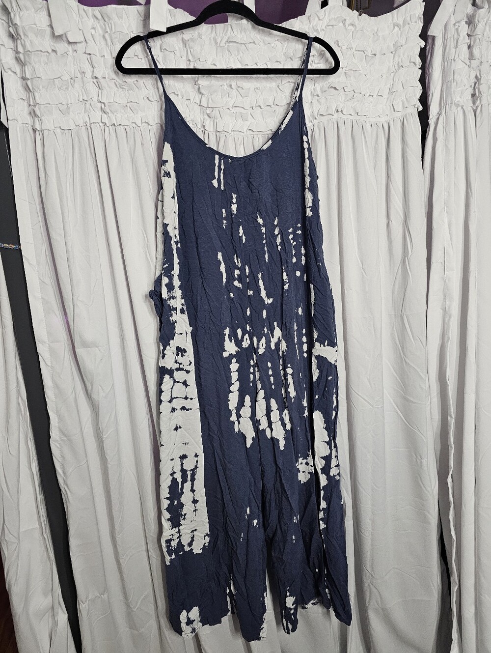Blue and White Buenos Ninos Jumpsuit